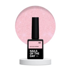 NAILSOFTHEDAY Bottle gel shimmer 03 – сверхпрочный нежно-розовый гель с красным шимером, 10 мл