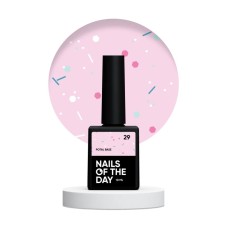 NAILSOFTHEDAY Potal base 29 – молочно-розовая база с неоновыми блестками, 10 мл