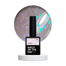 NAILSOFTHEDAY Potal base 19 – нежно-молочная база с голографикой стильной талью, 10 мл