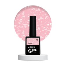 NAILSOFTHEDAY Potal base 13 – нежно-розовая база с белой стильной талью, 10 мл.