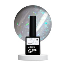 NAILSOFTHEDAY Potal base 16 – нежно-молочная база с голографикой стильной талью, 10 мл