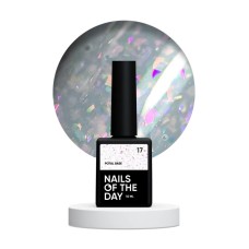 NAILSOFTHEDAY Potal base 17 – нежно-молочная база с голографикой стильной талью, 10 мл