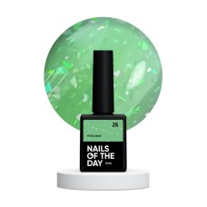 NAILSOFTHEDAY Potal base 25 – салатовая/лайменная база из голографик стильной талью, 10 мл