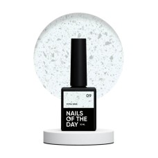 NAILSOFTHEDAY Potal base 09 – молочно-серебряная база с серебряной талью, 10 мл