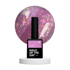 NAILSOFTHEDAY Potal base 22 – розовато-лиловая база с голографикой стильной талью, 10 мл.