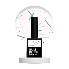 NAILSOFTHEDAY Potal base 26 – ванильно-молочная база с неоновыми блестками, 10 мл