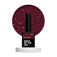 NAILSOFTHEDAY Malbec base potal 02 – фантастически-витражная база с золотой талью, 10 мл