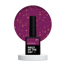 NAILSOFTHEDAY Malbec base potal 01 – фантастически-витражная база с золотой талью, 10 мл