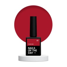 NAILSOFTHEDAY Malbec base 01 – витражная глубокая красная база, 10 мл