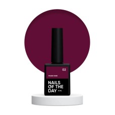 NAILSOFTHEDAY Malbec base 02 – витражная красно-бордовая база, 10 мл