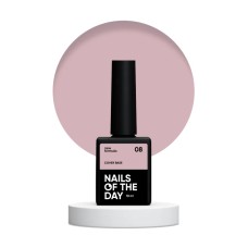 Nailsoftheday Cover base NEW Formula 08 – камуфлирующее базовое покрытие для ногтей цветом капучино, 10 мл.