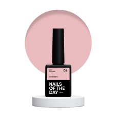 Nailsoftheday Cover base NEW Formula 06 — безвкусно-персиковое камуфлирующее базовое покрытие для ногтей, 10 мл.