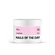 Nailsoftheday Cover base NEW Formula 02 — розово-недостаточное камуфлирующее базовое покрытие для ногтей, 30 мл.