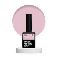 Nailsoftheday Cover base NEW Formula 12 – приглушенное бежево-розовое камуфлирующее базовое покрытие для ногтей, 10 ml.