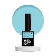 Nailsoftheday Cover base NEW Formula 19 – нежно-голубое камуфлирующее базовое покрытие для ногтей, 10 мл.