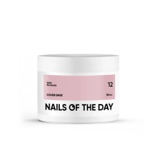 Nailsoftheday Cover base NEW Formula 12 – приглушенное бежево-розовое камуфлирующее базовое покрытие для ногтей, 30 ml.