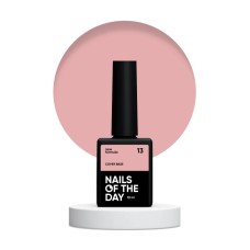 Nailsoftheday Cover base NEW Formula 13 — розово-недостаточное камуфлирующее базовое покрытие для ногтей, 10 ml.