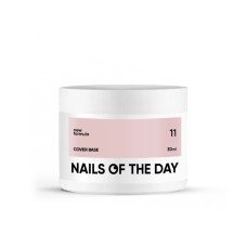 Nailsoftheday Cover base NEW Formula 11 — полупрозрачное нежно-недовольное камуфлирующее базовое покрытие для ногтей, 30 ml.