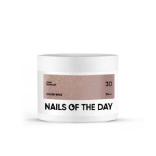 Nailsoftheday Cover base NEW Formula 30 - натурально нюдювее с золотым шимером, теплый нюд с золотым оттенком, камуфлирующее базовое покрытие для ногтей, 30 мл.