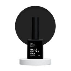 NAILSOFTHEDAY Let's special Black – особый черный гель лак, перекрывающийся в один слой, 10 мл