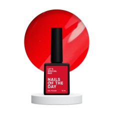 NAILSOFTHEDAY Let's special Red – особый красный гель лак, перекрывающийся в один слой, 10 мл