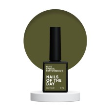 NAILSOFTHEDAY Let's special Pantone2024/3 — изумрудный/хаки гель-лак для ногтей, перекрывающий в два тоненьких слоя, 10 мл.