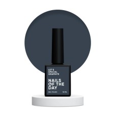 NAILSOFTHEDAY Let's special Graphite — графитровый гель-лак для ногтей, перекрывающий в один слой, 10 мл