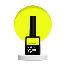 NAILSOFTHEDAY Let's special Lemon – особый неоново-лимонный гель лак, перекрывающийся в один слой, 10 мл