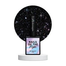 NAILSOFTHENIGHT Manhattan gel polish - черный с теплым коричневым подтоном с голографиком шимером светоотражающий гель-лак для ногтей, 10 мл