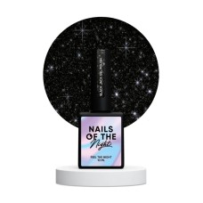 NAILSOFTHENIGHT Black Jack gel polish — полупрозрачный черный с голографик черным и серебряным шиммером светоотражающий гель-лак для ногтей, 10 мл