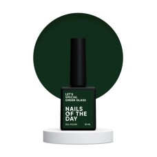 NAILSOFTHEDAY Let's special Green glass — изумрудный гель-лак для ногтей, перекрывающий в один слой, 10 мл.