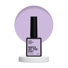 NAILSOFTHEDAY Let's special Lilac — особый сиреневый/лиловый гель лак для ногтей, перекрывающийся в один слой, 10 мл.