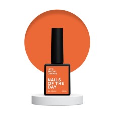 NAILSOFTHEDAY Let's special Orange — особый оранжевый/морковный гель лак для ногтей, перекрывающийся в один слой, 10 мл