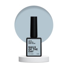 NAILSOFTHEDAY Let's special Grey blue — серо-голубой гель-лак для ногтей, перекрывающий в один слой, 10 мл.