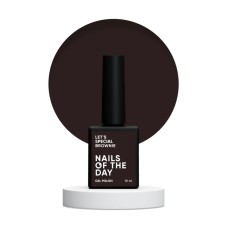 NAILSOFTHEDAY Let's Special Brownie – холодно-коричневый гель-лак для ногтей, перекрывающий в один слой, 10 мл.