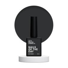 NAILSOFTHEDAY Let's Special Umbrella – темно-графитовый гель-лак для ногтей, перекрывающий в один слой, 10 мл.