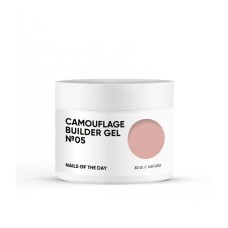 NAILSOFTHEDAY Camouflage builder gel 05 — светло-коричневый камуфлирующий строительный гель для ногтей, 30 г