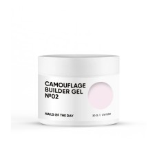 NAILSOFTHEDAY Camouflage builder gel 02 — нежно-розовый камуфлирующий строительный гель для ногтей, 30 г