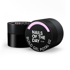 NAILSOFTHEDAY Build gel Potal 02 — нежно-розовый строительный гель с паталью для ногтей, 15 мл