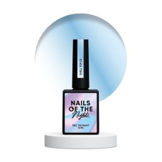 NAILSOFTHENIGHT Shell top 02 – жемчужный топ с голубой втиркой без липкого слоя, 10 мл