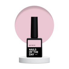 NAILSOFTHEDAY Milky pink top – нежный молочно-розовый топ без липкого слоя для ногтей, 10 мл