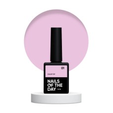 NAILSOFTHEDAY Color top 01 – нежно-розовый топ без липкого слоя для ногтей, 10 мл.