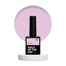 NAILSOFTHEDAY Color top 03 — пыдно-розовый топ без липкого слоя для ногтей, 10 мл