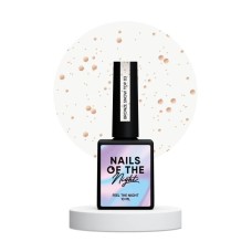 NAILSOFTHENIGHT Bronze Snow top 03 — финишное покрытие с бронзовыми шестигранниками разных размеров, без липкого слоя, 10 мл.