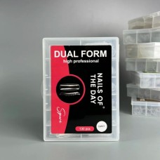 NAILSOFTHEDAY Dual Form Square (Type 2) – верхние формы широкий квадрат/миндаль для ногтей, 130 шт.