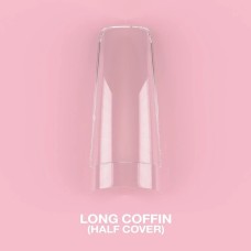 Гелевые типсы LunaMoon Coffin Long (Half Cover)